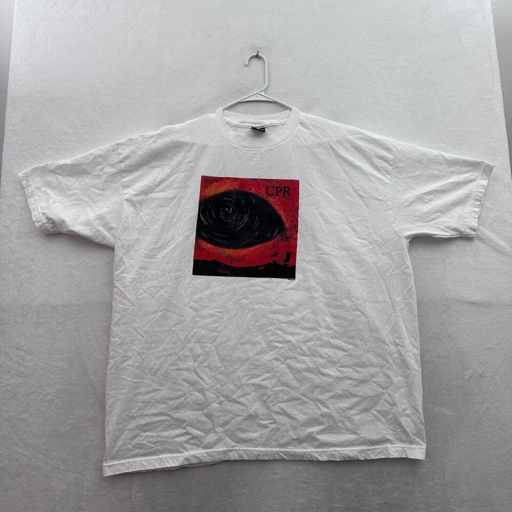 Vintage CPR Band T Shirt Mens 3XL White Crosby Pevar Raymond Just Like Gravity